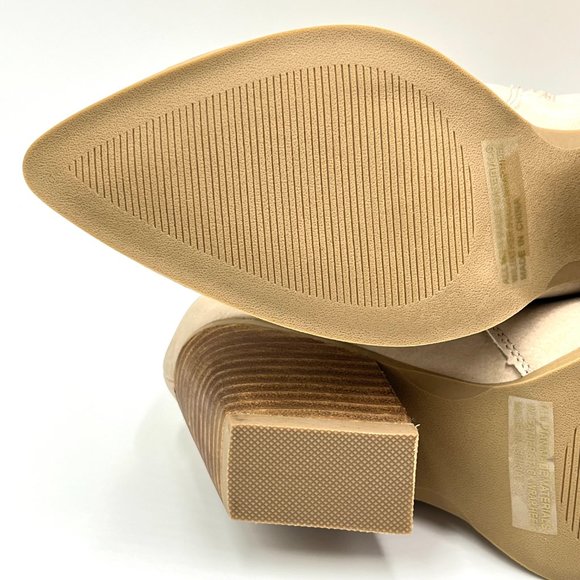 DV Dolce Vita‎ Size 9 Beige Taupe Faux Vegan Leather Western Ankle Boots Shoes - Picture 10 of 15